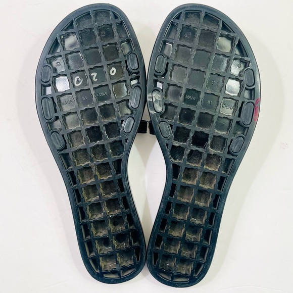 Vince Camuto Emelon Black Jelly Slide Sandals with Gold Studs - Picture 7 of 10